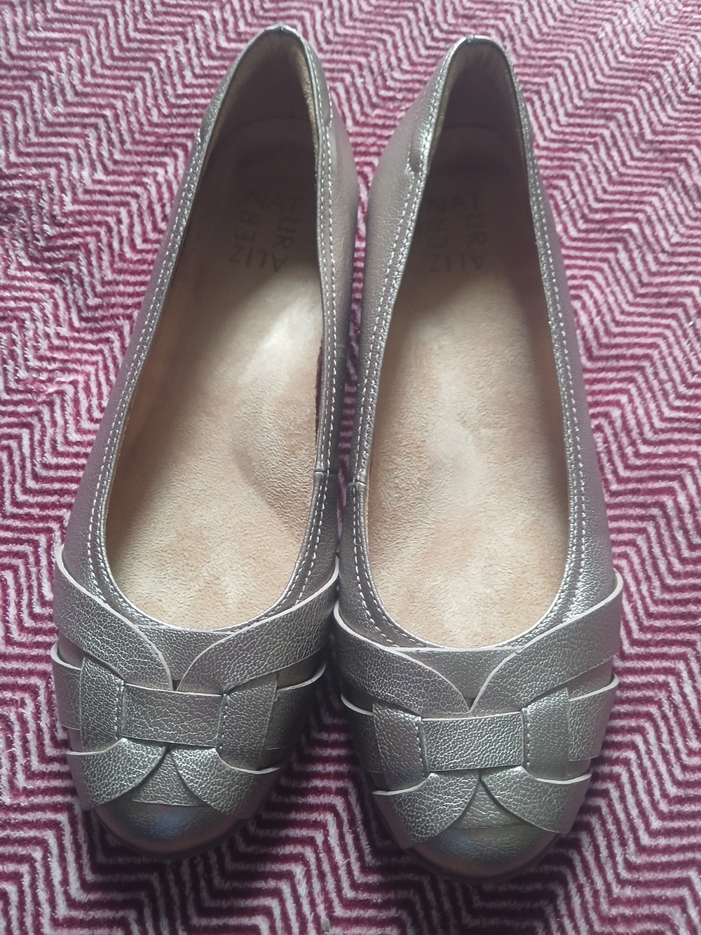Metallic Gold Leather Naturalizer Women's Ballet Flats